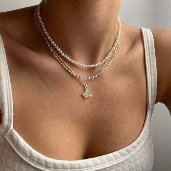 NEW! Fresh Water White Pearl 16" Necklace - Picture 6 of 9